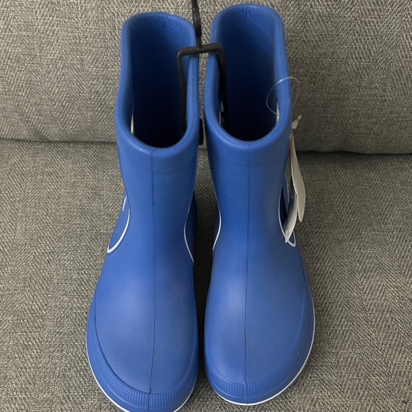 Toddler Crocs Jaunt Rain Boots Kids Size J1 - Blue & White 11018 - NWT - Picture 9 of 10